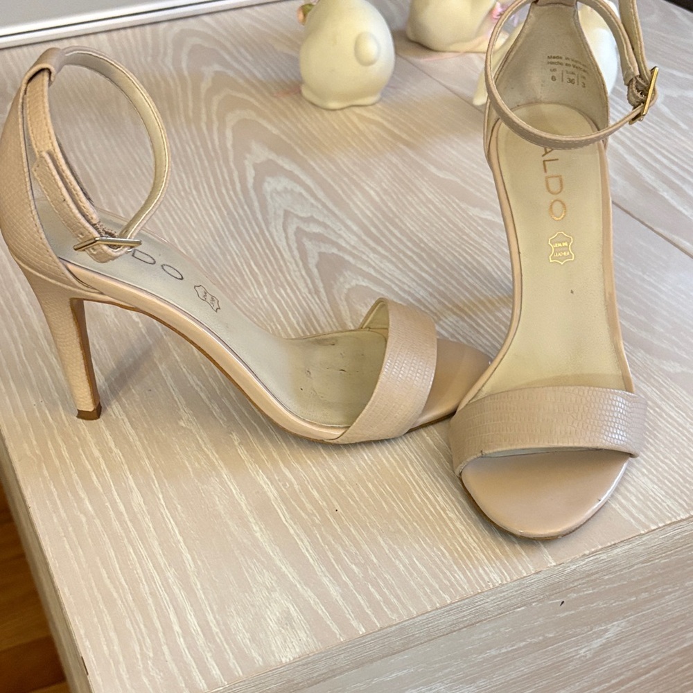 ALDO Nude Strappy Heels